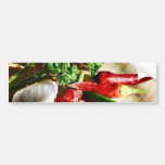 Chillies Chili Peppers Garlic Parsley Bumper Stickers