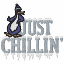 Chillin Penguin embroidered shirts by Embroidery4U Chillin Penguin embroidered shirts