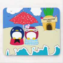 Chillin' Penguins Mousepad by pamplemoussedesigns Chillin' Penguins Mousepad