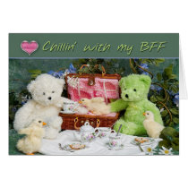 CHILLIN' WITH MY BFF - GREETING CARD - FUN!