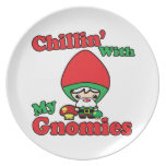 Chillin With My Gnomies Kawaii Gnome Toadstool Plates