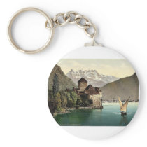 Chillon Castle, and Dent du Midi, Geneva Lake, Swi keychains