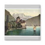 Chillon Castle, and Dent du Midi, Geneva Lake, Swi Refrigerator Magnet