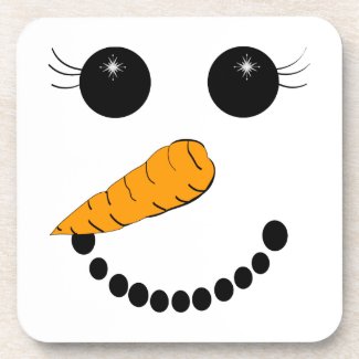 Chilly Face Snowman Coasters corkcoaster