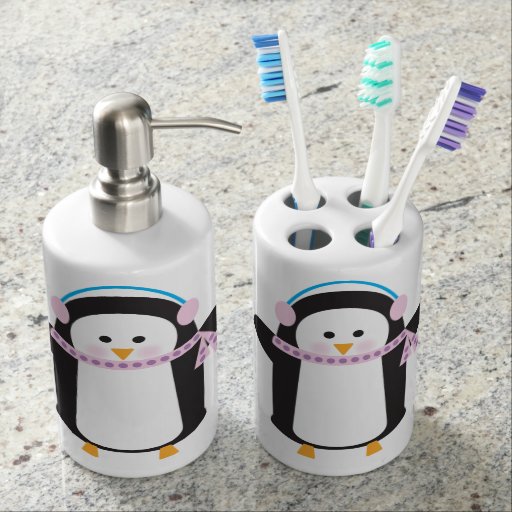 Chilly Penguin Bathroom Set