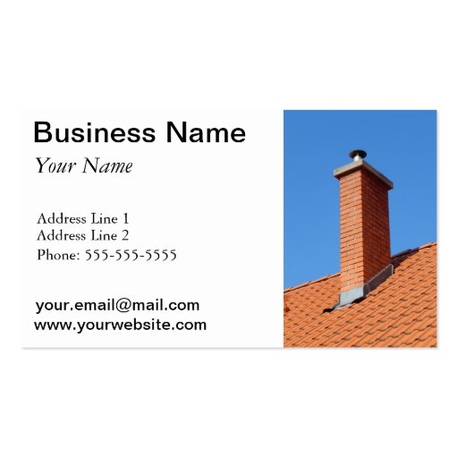 chimney business card templates (front side)