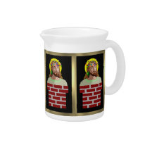 Chimney Jesus Beverage Pitcher