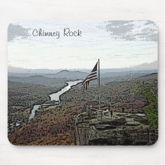 Chimney Rock Mountain & Creek mousepad
