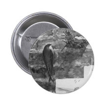 Chimney Swift and Nest Pinback Button