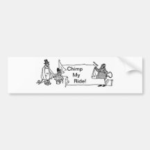 Chimp My Ride Bumper Sticker
