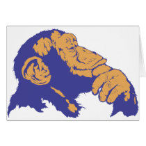 Chimp Thinking Greeting Card