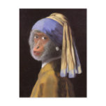 Chimp With The Pearl Earring postcards