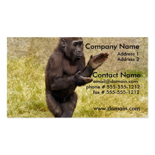 Chimpanzee Business Card (front side)