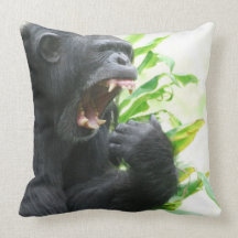Chimpanzee Fangs Pillow