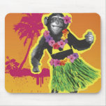 Chimpanzee Hula Dancing Mousepads
