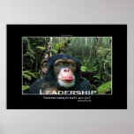 Chimpanzee LEADERSHIP Motivational Art Poster posters