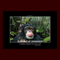 Chimpanzee LEADERSHIP Motivational Art Poster posters
