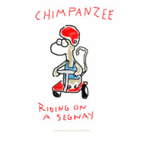 Chimpanzee riding on a Segway Tee Shirt