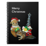 Chimunks Christmas , squirrel . シマリスのクリスマス .  Note Notebook