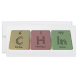 Chin as Carbon Hydrogen Indium Custom Rack Card