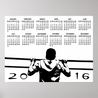 Chin Up 2016 Calendar Poster