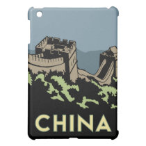 china art deco retro travel poster ipad mini cases