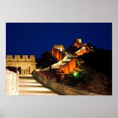 China, Badaling, Great Wall, view of Print