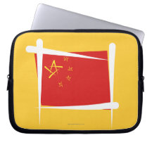 China Brush Flag Laptop Computer Sleeve