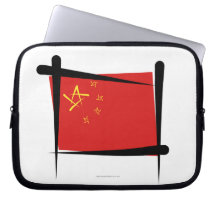 China Brush Flag Laptop Sleeve