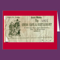 CHINA CAFE, BOMBAY cards