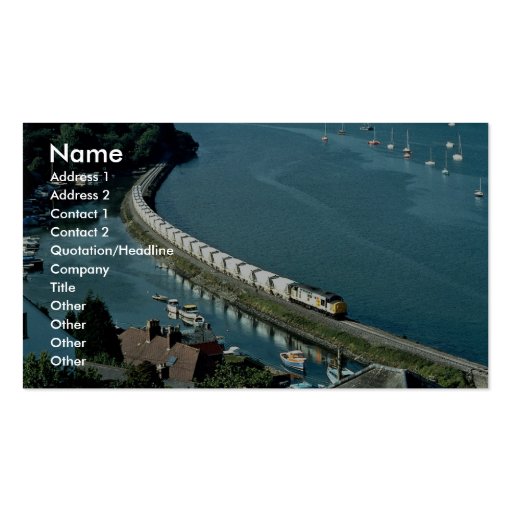 China Clay Train Fowey Estuary at Golant Business Card Templates (front side)