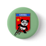 This cute cycling panda stands in front of a Chinese flag with his bike. This original design makes a perfect gift for bicycling fanatics in China. Great for everyone who loves cute pandas and biking.
