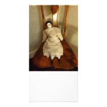 China Doll on Chair Photo Card