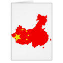 China flag map cards by FlagStore China flag map cards