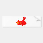 China Flag Map full size Bumper Stickers
