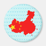 China Flag Map full size Fridge Magnet