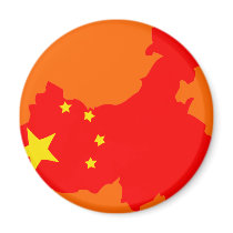 China flag map magnets