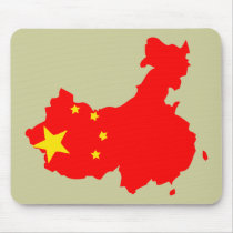 China flag map mousepads by FlagStore China flag map mousepads