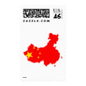 China flag map postage by FlagStore China flag map postage