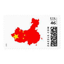 China flag map postage by FlagStore China flag map postage