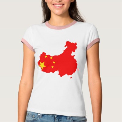 Images Of China Flag. China flag map t-shirts by