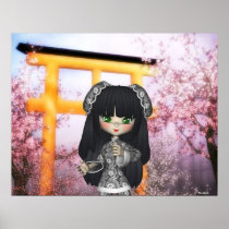 China Girl Beautiful Orient Print