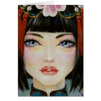 China Girl with Eyes of Blue card