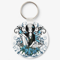 "China" Gothic Retro Flower Fairy Keychain