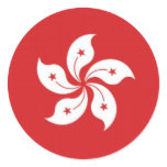 China Hong Kong Flag Round Stickers
