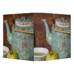 China, Hong Kong. Traditional Chinese teapot & 2 binders