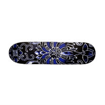 China in Blue Skateboard Deck