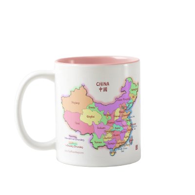 China Map Mug by redthreadmaps