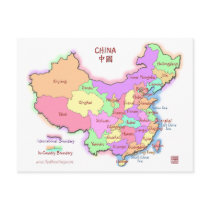 China Map Postcard