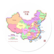 China Map Stickers by redthreadmaps China Map Stickers